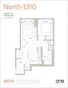 North - 1310 Floor Plan North - 1310 Floor Plan at BLVD Beltline, Alberta, T2G 2K4